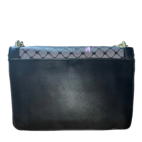 Steve Madden Floral Crossbody Womens Bag, Black Gold Chain Straps - Picture 13 of 14